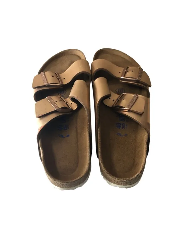 Birkenstock Arizona Sandals Metallic Copper 40 Narrow Women's Size 9 - Image 7