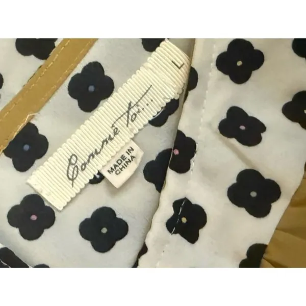 Anthropologie Comme Toi Flower Checker Blouse - Image 4