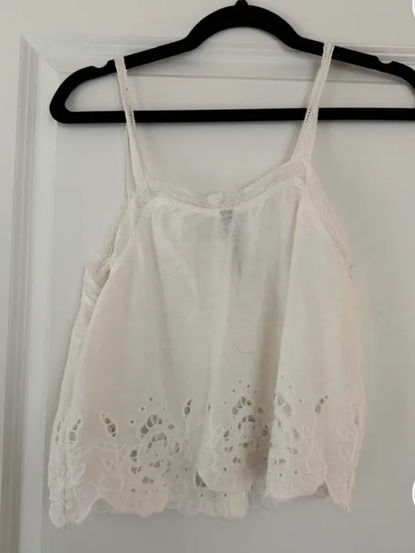 Anthropologie Eyelet tank • size small • like new, worn once - Image 2