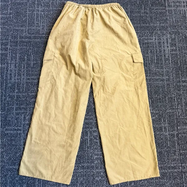 Pretty Little Thing Wideleg Cargo Drawstring Casual Trouser Pants Size 8 - Image 4