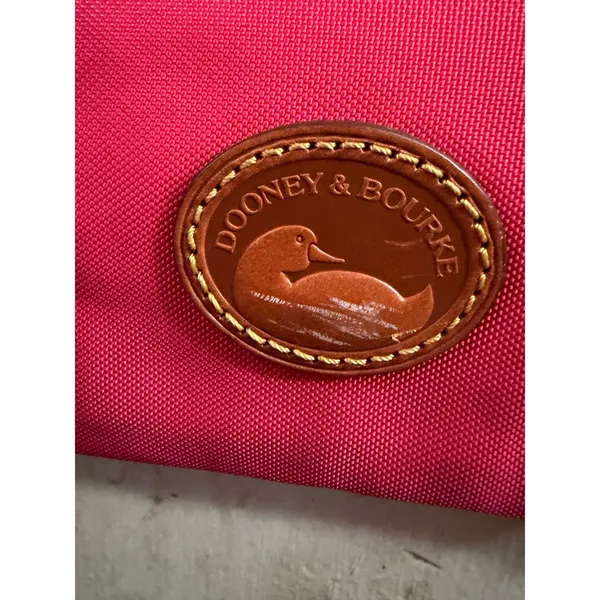 Dooney & Bourke fuschia Pink Nylon Leather Trim Crossbody Messenger Bag J8416851 - Image 3