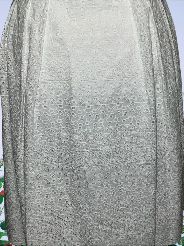 Nanette Lepore Sleeveless White Eyelet Shirt Dress - Image 13
