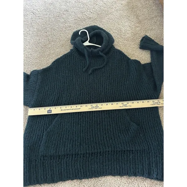 Zara Knit Sweater Hoodie Relaxed Oversized Wool Blend Cozy Size Small - Image 6