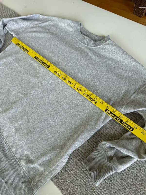 Aerie Heather Gray Oversized Crewneck Tunic Sweatshirt Size Medium - Image 5