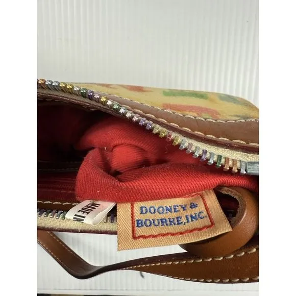 Dooney & Bourke Coated Rainbow‎ Doodle Graffiti Handbag Purse - Image 10