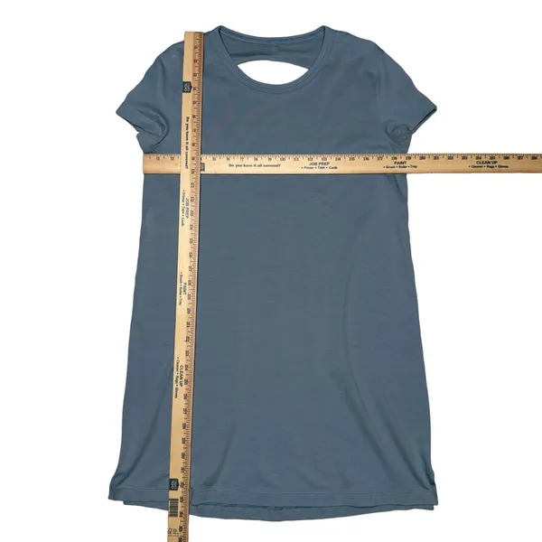 NWOT Lululemon Day Tripper Mini Dress Pima Cotton Blue Open Back Size 4 - Image 9