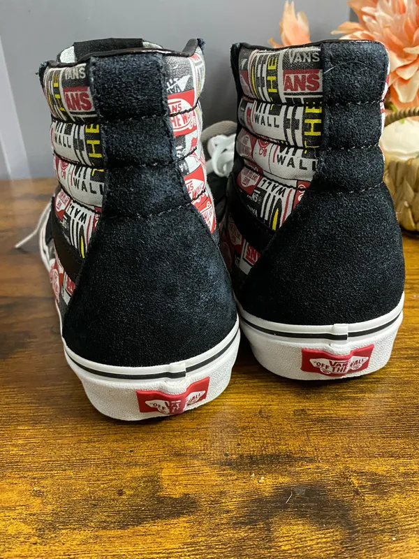 RARE🔥 VANS Sk8-Hi BOX LOGO Shoes Mens size 8 Womens 9.5 - Image 3