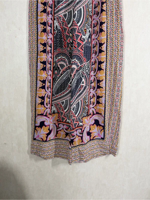 Maeve By Anthropologie Rooibos Cropped Wide Leg Pants Boho in Geometric Floral S - Image 4
