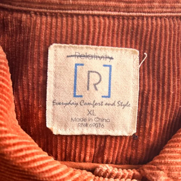 Relativity Corduroy‎ Jacket Orange XL - Image 6