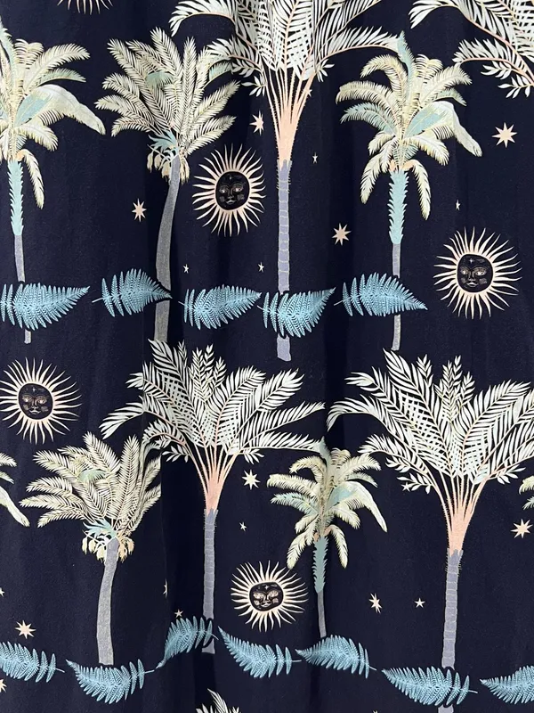 Malai Anthropologie Celestial Palm Tree Maxi Dress Tropical Resort Boho - Image 2