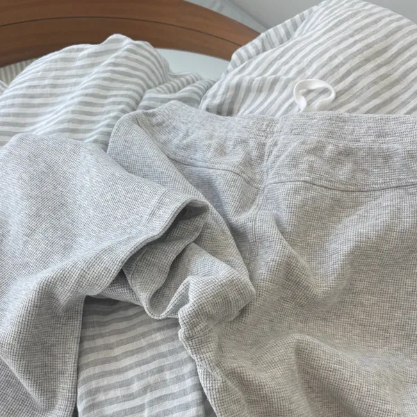 Brandy Melville Light Gray Knit Pants - Image 3
