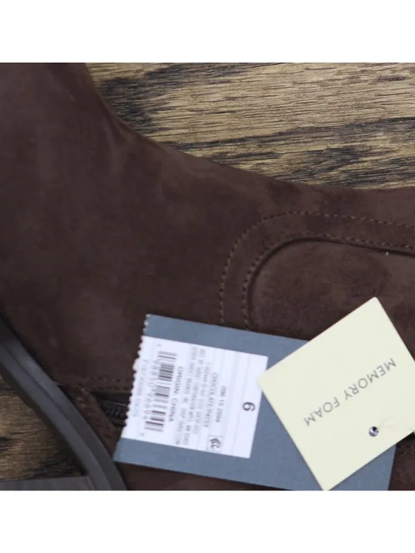 NWT Universal Thread Tall Fringe Western Boots Cone Heel Chocolate Brown 6M - Image 10
