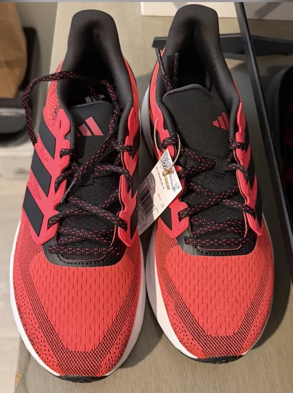 Size 10.5- Adidas Ultrarun 5 Lucid Red Black White - Image 3