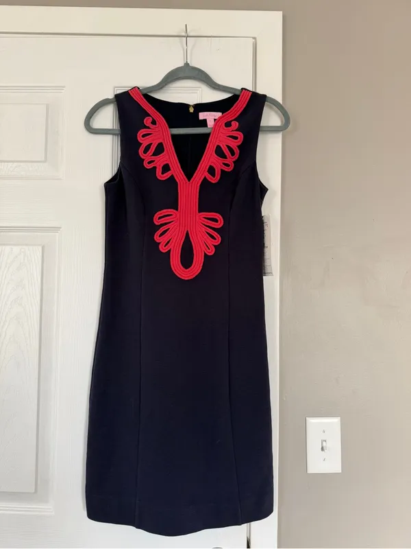 Lilly Pulitzer Embroidered Shift Midi Dress - Image 7