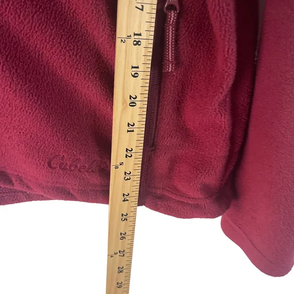 Cabela's Women's Size Large Red Fleece Full Zip‎ Sweater - Image 9