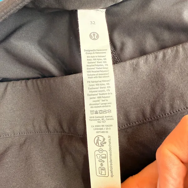 Lululemon Black Stretch Twill Front Pleat Golf Skirt Size 32 - Image 4