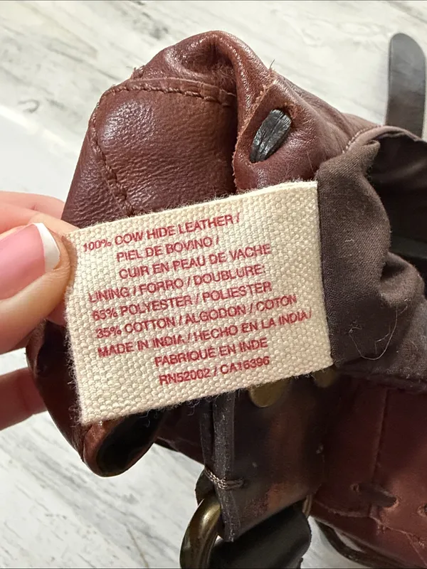 Lucky Brand Distressed Brown Leather Shoulder Hobo Vintage - Image 8