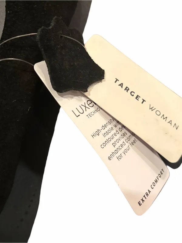 Target Woman ‘Luxe Base’ Black Suede Leather Pointed-Toe Flats Size 6 NWT - Image 5