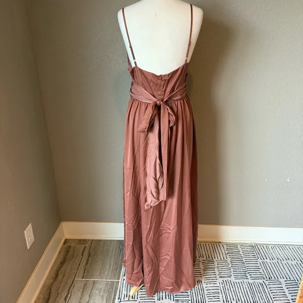 Showpo Revolve Around Me Dusty Rose Wrap Maxi Dress 10 NWT - Image 3