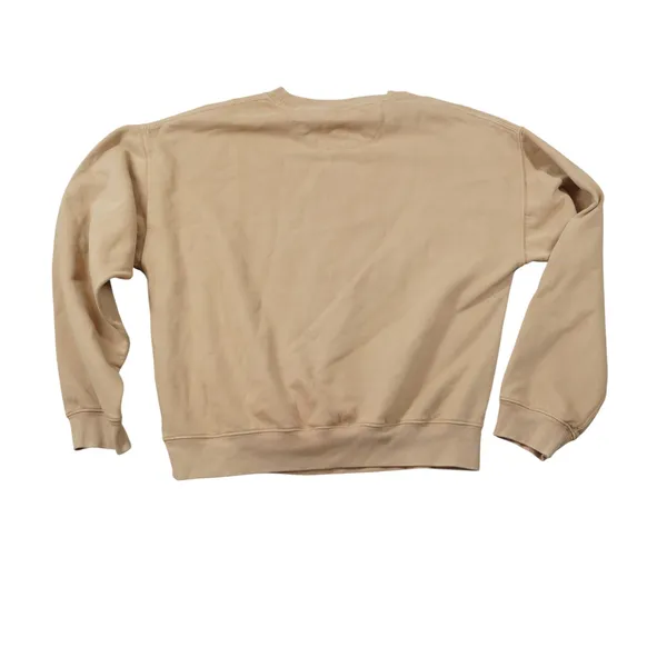 American Eagle Womens XS Tan Fleece Crew Neck Sweatshirt Relaxed‎ Fit Pullover - Image 8