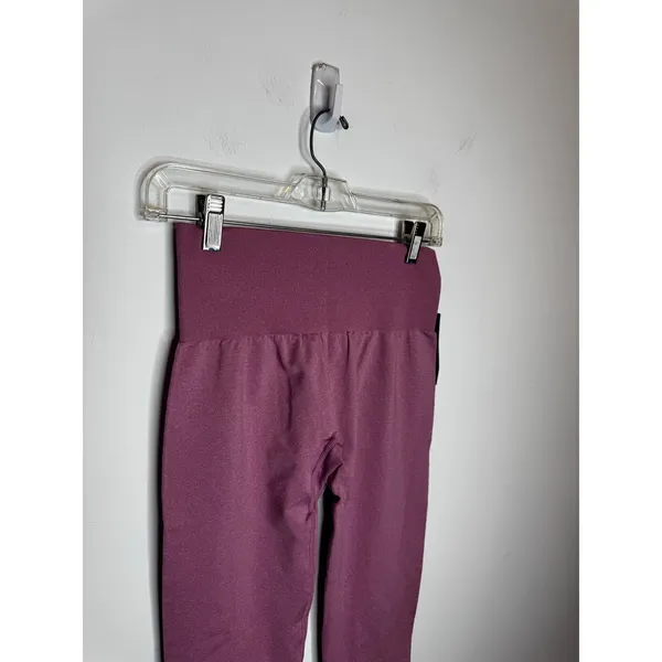 NVGTN Mauve Purple Contour Seamless High Waisted Workout Gym Leggings Size M - Image 5