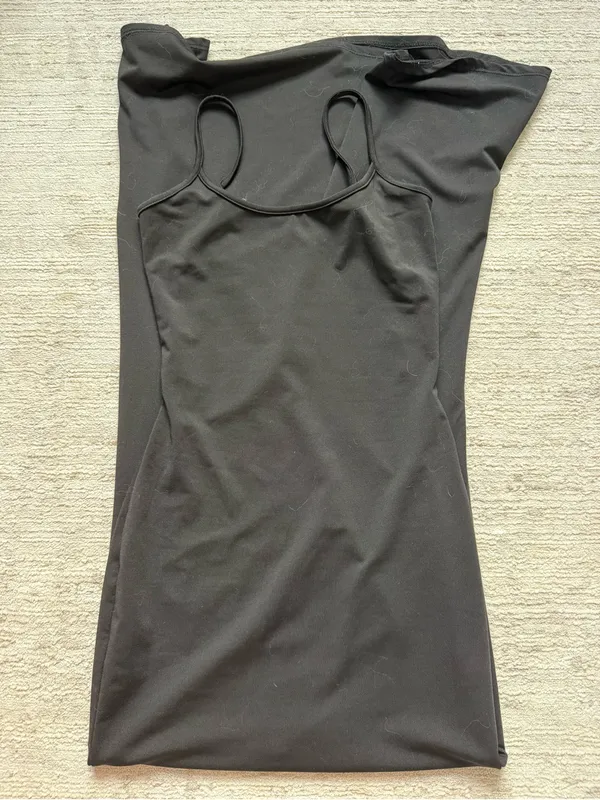 SHEIN Black Slim Spaghetti-Strap Maxi Dress (Size XS) - Image 3