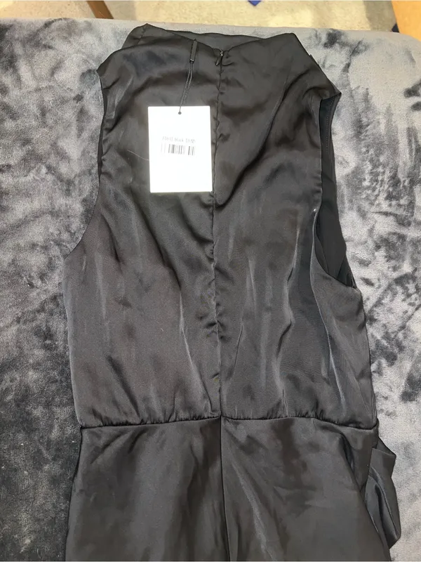 Hello Molly Distant Love Satin Maxi Dress in Black Size 6 New with tag - Image 10