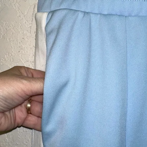 Wild Fable Blue Track Pants Medium White Brown Side Stripe‎ Athleisure - Image 6