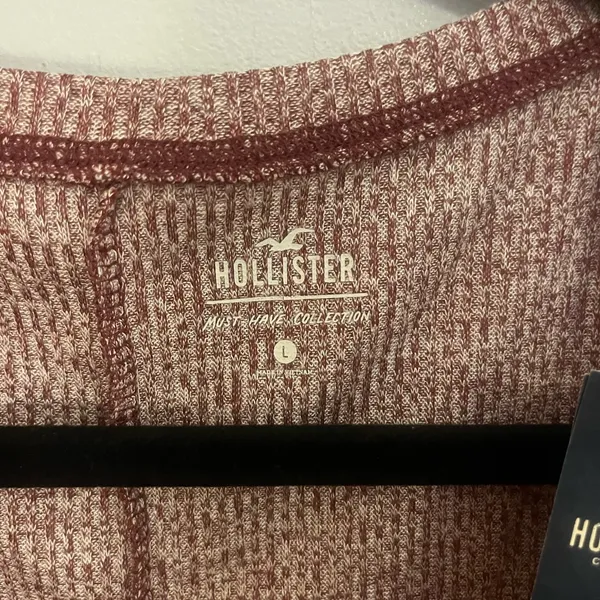 Hollister V-Neck Long Sleeve Top -‎ Mauve - Image 5