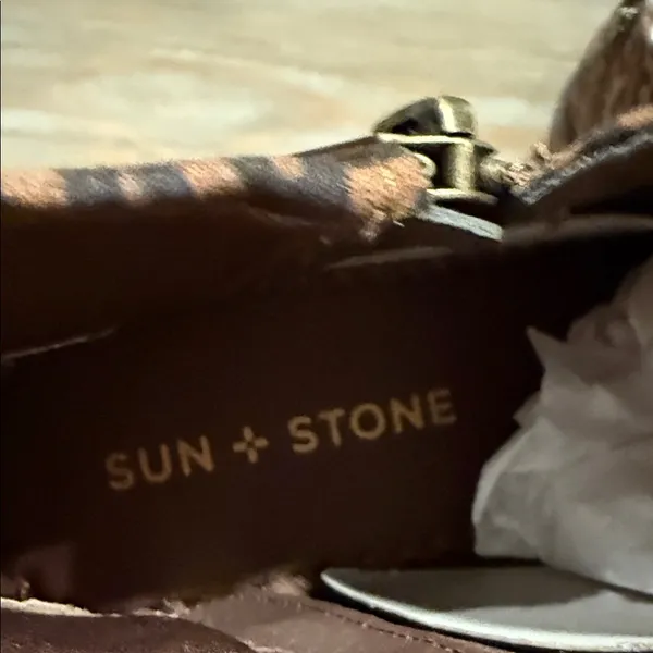 Sun +‎ Stone Leopard Print Ankle Booties Brown Side Zip Size 6 NIB - Image 10