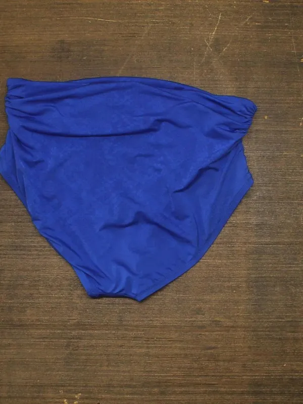 Profile By Gottex Side Shirred Bikini Bottom Swim E22091P55 Royal Blue 14 - Image 2