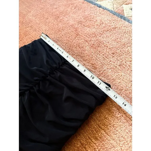Forever 21 Black Ruched Strapless Peplum Tube Top Size S - Image 2