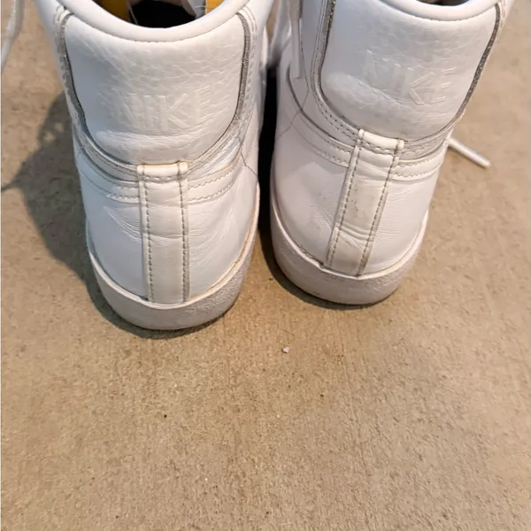 Nike White and Yellow High-Top Athletic Shoes - Image 6