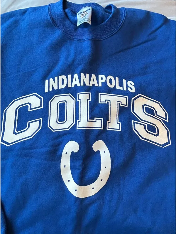Indianapolis Colts Football Jerzeez Crewneck Sweatshirt Size Large - Image 2