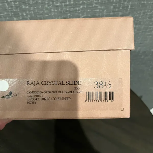 NIB GIANVITO ROSSI Raja Crystal Slide Shoe Shoes Black 8.5 - Image 10