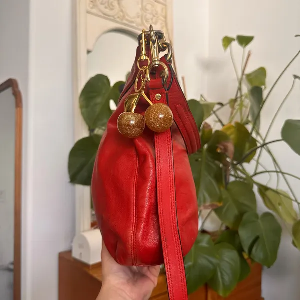 Red Coach Crossbody Bag Leather - Image 2