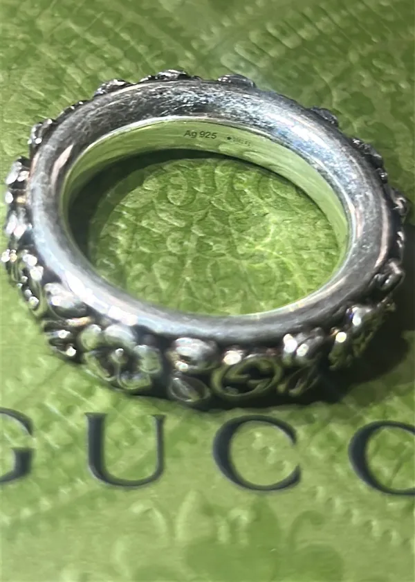 Interlocking G Flower Ring Ag925 - Image 5