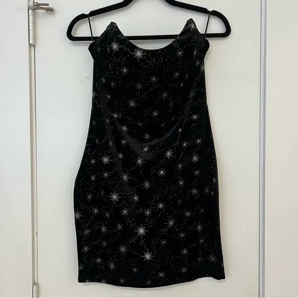 Revolve Superdown Stevie Sweetheart Mini Dress Black Metallic - Image 2