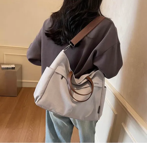 Canvas tote bag Tan - Image 5