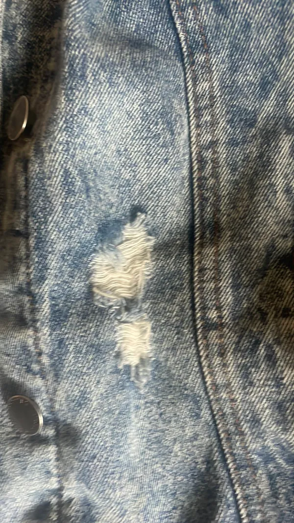 Free Heart Oversized Denim Jacket - Image 3