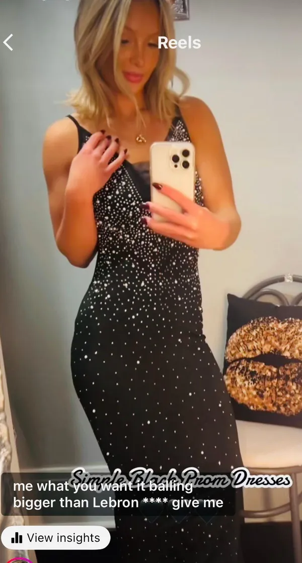 Boutique Black Rhinestone Bodycon Dress - Image 2
