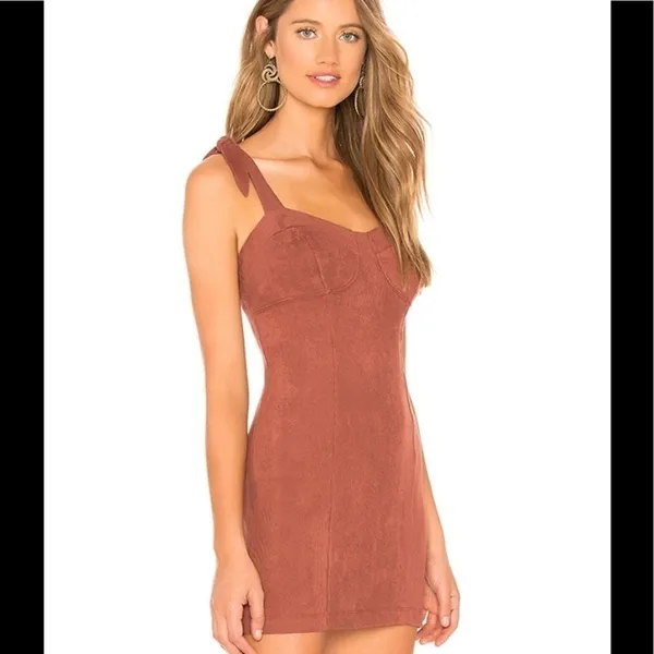 FREE People‎ Bronze Mini Dress Size Large $68 - Image 2