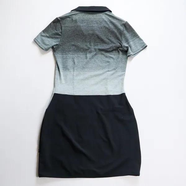 Adidas Women's Black Grey Golf Range Dress Short Sleeve‎ V-Neck Pockets Size XS - Image 6