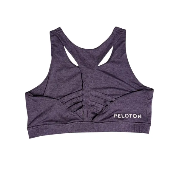 Peloton Womens Move Mission‎ Strappy Sports Bra XL Heathered Purple Athletic - Image 2