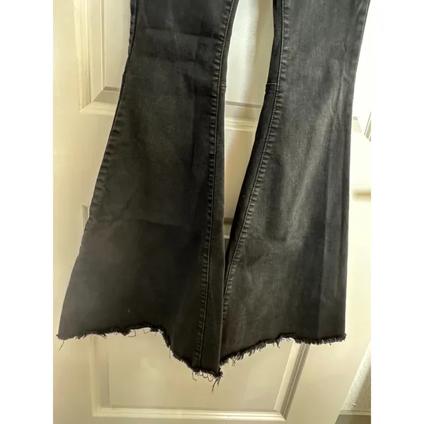 Hammer Jeans Black Super Flare High WAisted Women's Juniors Sz 1 - Image 6