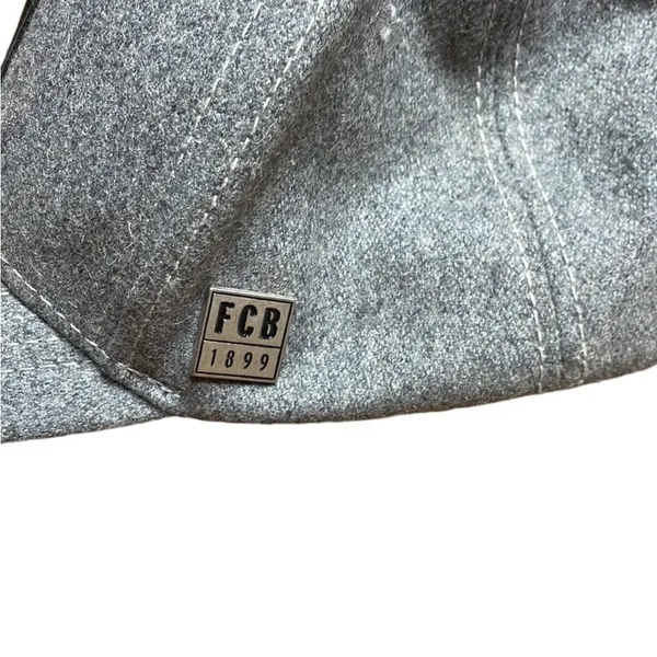 Football Club Barcelona Hat FCB 1899 Grey and black wool and leather - Image 5