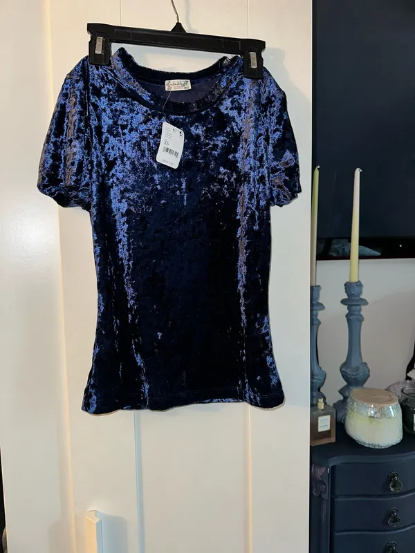 NWT Free People Tops Intimately Free People Velvet Baby Tee In Midnight - Image 6