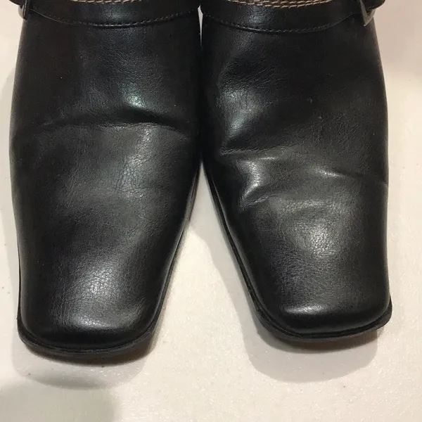 Vintage Highlights square toe mules size 10 brown Y2k office - Image 4