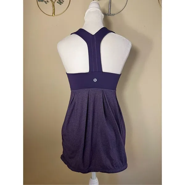 Lululemon Heathered Concord Grape Purple Power Dance Athletic Tank Top Size 4 - Image 2