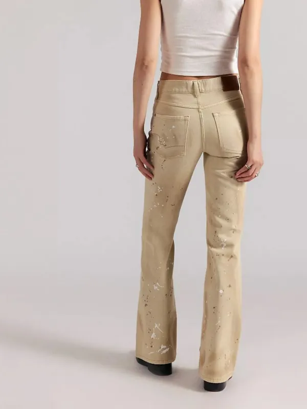 NWT Free People West Coast Relaxed Flare Jeans in Antique Ecru - Image 5